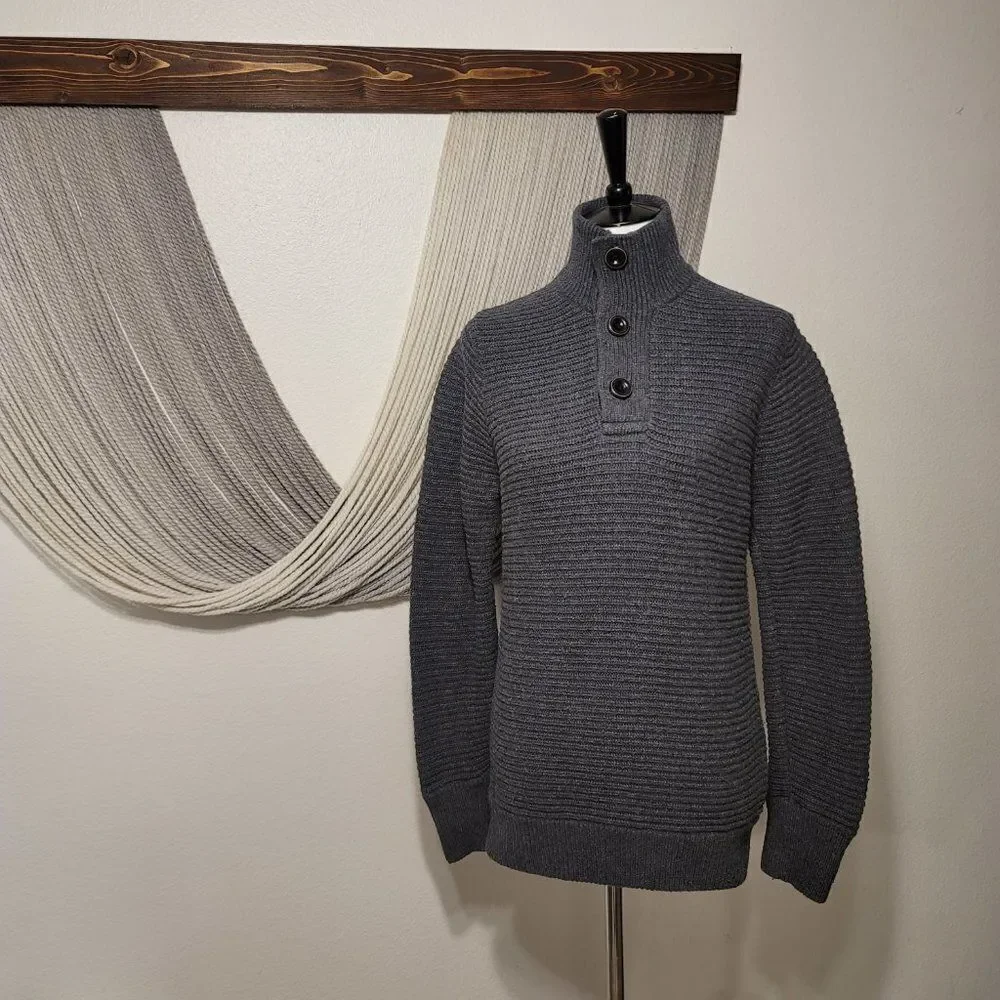 Levi's Ribbed Button Neck Sweater Sz M